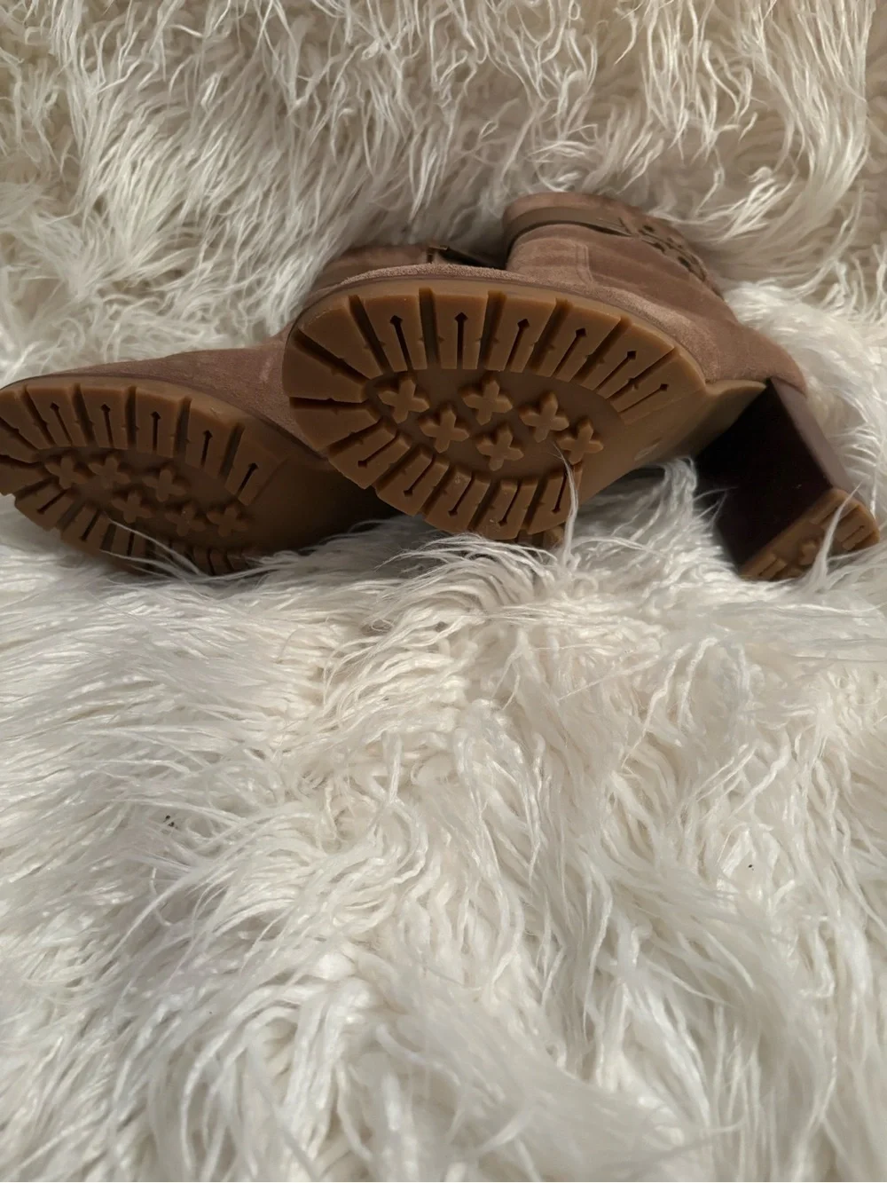 Tory Burch Tan Suede Heel Ankle Boots